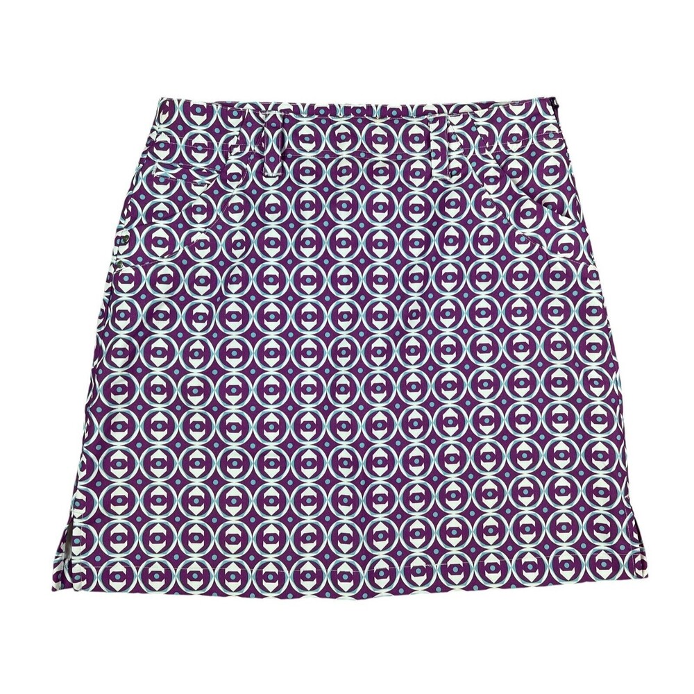 N'VO By Lanctot Athletic Golf Skort  Women's Size 2  Purple Geometric Print